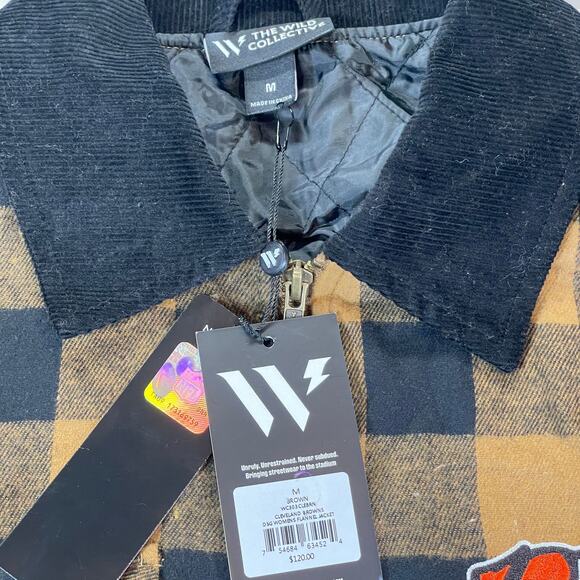 Cleveland Browns The Wild Collective Women's Flannel Jacket - Picture 4 of 4
